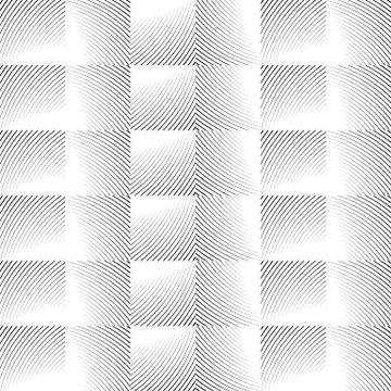 Wavy lines repeatable pattern. Black and white vector background 스톡 일러스트