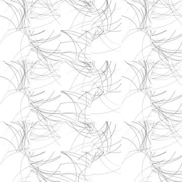 Wavy lines repeatable pattern. Black and white vector background Illustrazione stock