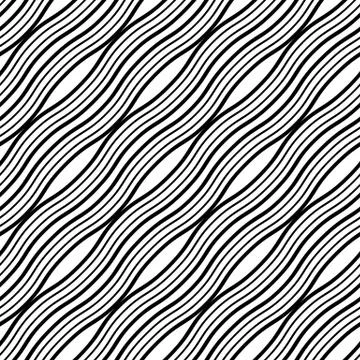 Wavy Lines Seamless Background. Modern Geometric Background. Vector Seamless 스톡 일러스트