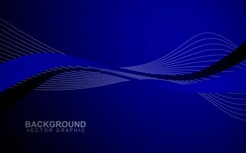 Wavy lines on a technology themed abstract background. Digital high tech ve.. Stock Illustration