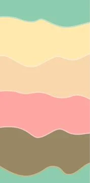 Wavy lines in various colors form a simple pattern on a light background Illustrazione stock