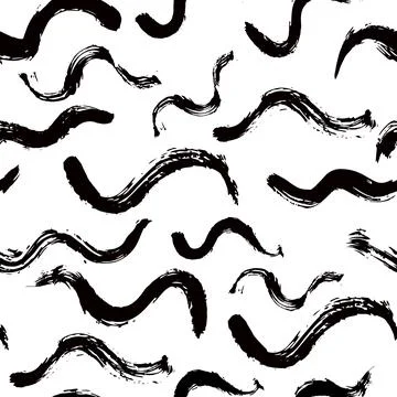 Wavy lines vector seamless patten Stock Illustration