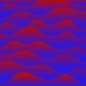 Wavy liquid background with gradient. Red and blue. Vector illustration. Stock Illustration