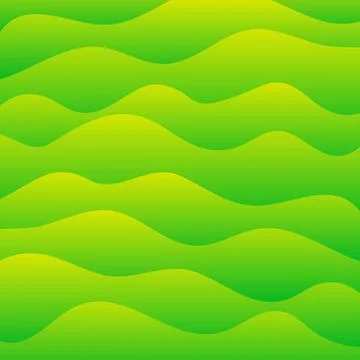 Wavy liquid background with green gradient. Vector illustration. Illustrazione stock