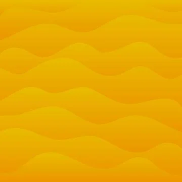 Wavy liquid background with yellow gradient. Vector illustration. Stock Illustration