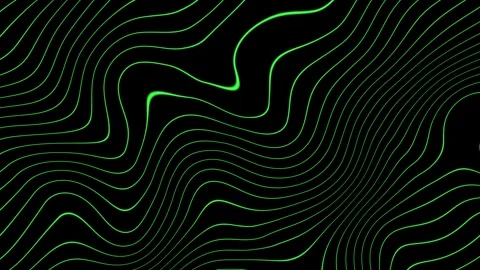 Wavy liquid green line animation background Stock Footage 312486166