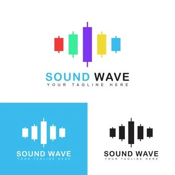 Wavy logo design Stock Illustration