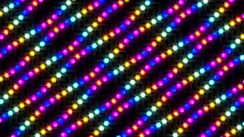 Wavy Looped Retro Colour Changing Diagonal Line Lights 스톡 동영상 205044019