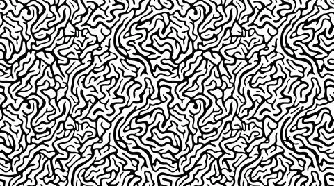 Wavy maze pattern black white lines for creative background art. 스톡 일러스트