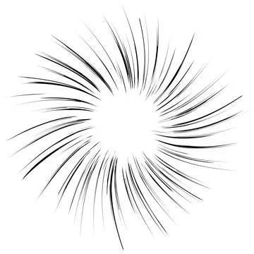 Wavy monochrome concentration line. Stock Illustration