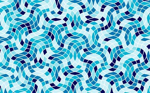 Wavy Mosaic Geometric Pattern Stock Illustration