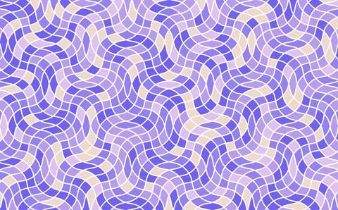 Wavy Mosaic Geometric Pattern Illustrazione stock