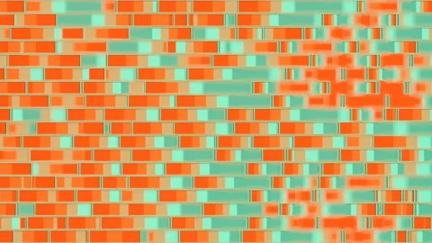 Wavy motion pattern of rectangular stripes. 3d render digital loop animation 4K Stock Footage 220056612