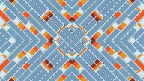 Wavy movement kaleidoscopic pattern 3d rendering loop animation Stock Footage 205115570