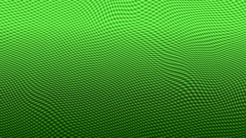 Wavy Moving Checkered Background Video - Two Thickness Patterns (Green) Stock Footage 332498174