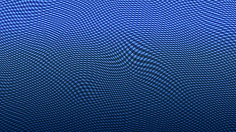 Wavy Moving Checkered Background Video - Two Thickness Patterns (Blue) Vidéo 332498363