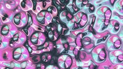 Wavy multicolored iridescent surface with ripples. Trendy vibrant texture Stock Footage 133397284