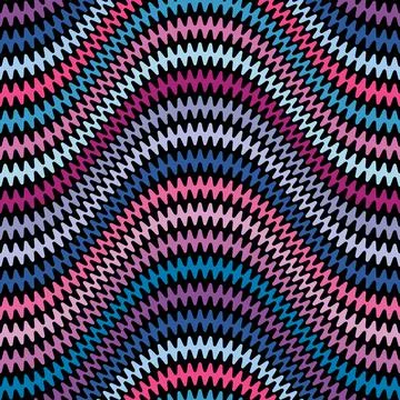 Wavy multicolored lines. Seamless vector pattern. Stock Illustration