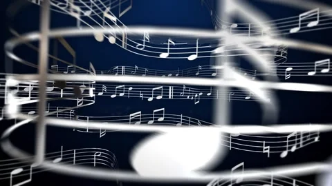 Wavy music notes Stock Footage 272319266