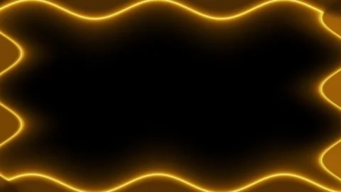 Wavy Neon Light Frame Stock Footage 284401457