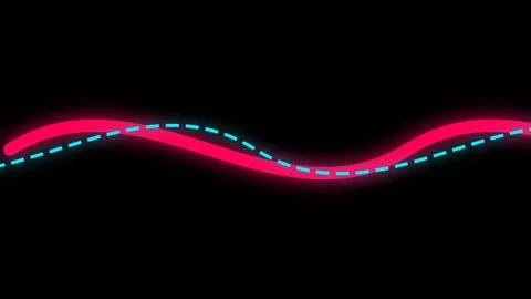 Wavy Neon Line Animating in Dark Backgro... | Stock Video | Pond5