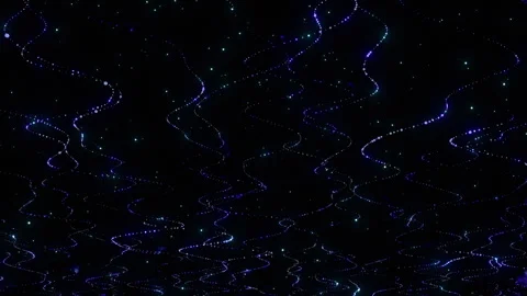 Wavy neon threads Stock Footage 244747602