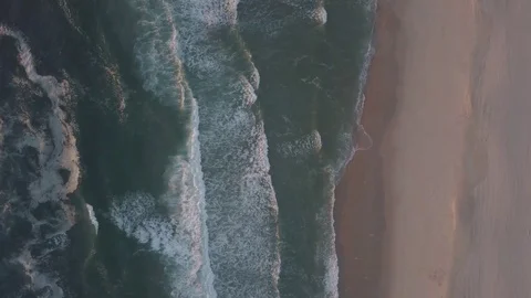 Wavy ocean during summer in the west of Portugal Stock Footage 123711018