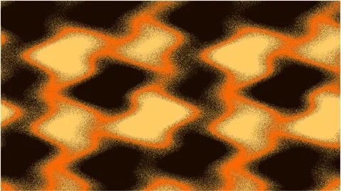 Wavy orange and black abstract glitch pattern flowing horizontally Stock Footage 345631052