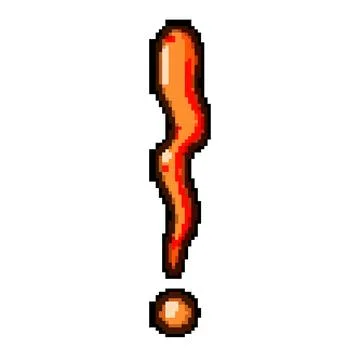 Wavy orange exclamation mark symbolizing attention and warning Stock Illustration