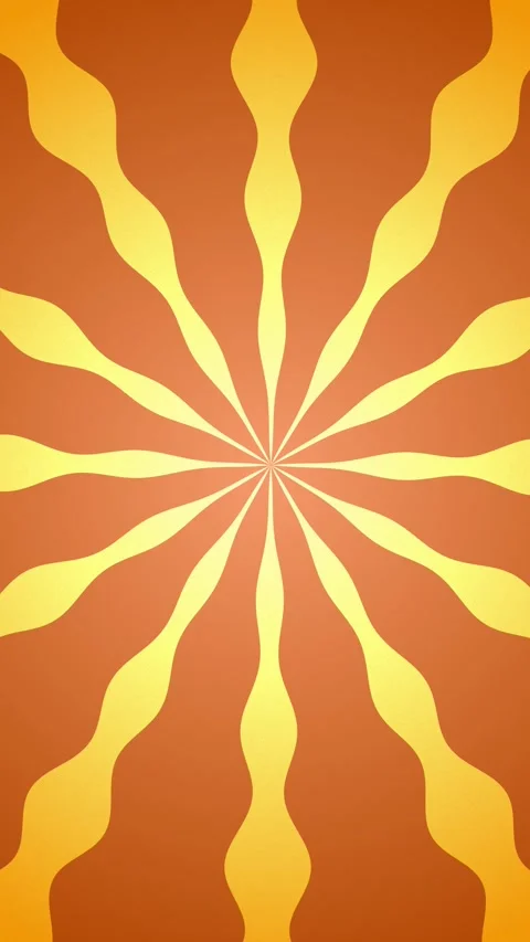 Wavy orange pattern Retro Sunburst Stripes Seamless Loop Animation background Stock Footage 308715443