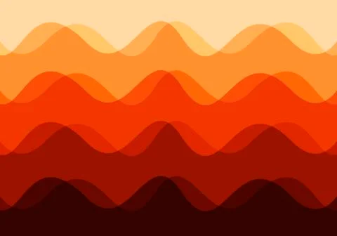 Wavy orange tone background Stock Illustration