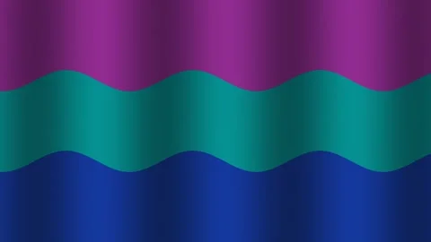 Wavy pattern with colors in purple, teal, and blue on Stock Footage 338065074