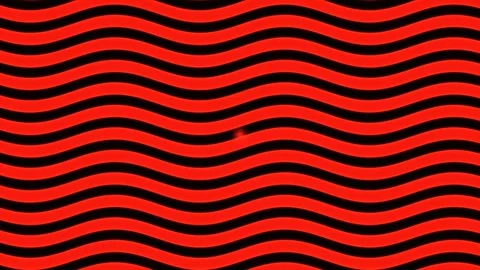 Wavy pattern design with red lines on a black background Stock Footage 338036268