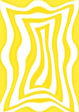 Wavy pattern with optical illusion. Abstract striped background. white yellow Stock Illustration