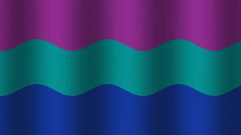 Wavy pattern of purple, teal, and blue colors on fabric Stock Footage 338226893