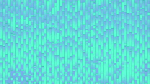Wavy pattern of rectangular stripes with neon gradient. 3d render loop animation Video stock 210389844