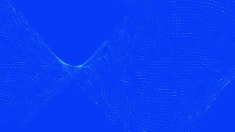 Wavy pattern Technology background lighting particle dots loop animation blue Stock Footage 296016858