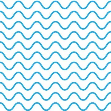 Wavy pattern. Waves outline icon. Wave thin line symbol Stock Illustration