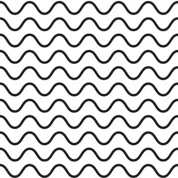 Wavy pattern. Waves outline icon. Wave thin line symbol Stock Illustration