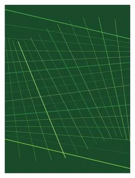 Wavy perspective grid lines on dark green background for modern motion concep Stock Illustration
