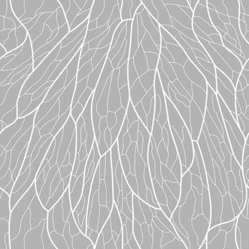 Wavy petals pattern. Leaf seamless texture. Vector Stock Illustration