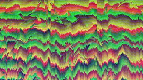 Wavy Pixelated noise pattern, mimicking old TV screen interference. Stock Footage 262370616