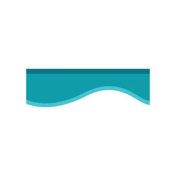 Wavy pool water surface on white background Stock Illustration