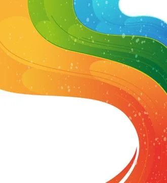 Wavy rainbow  background Stock Illustration