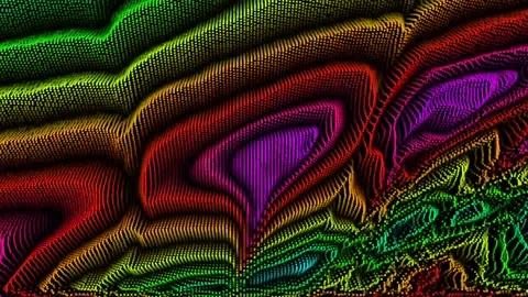 Wavy rainbow color smooth lines background Stock Footage 162832025