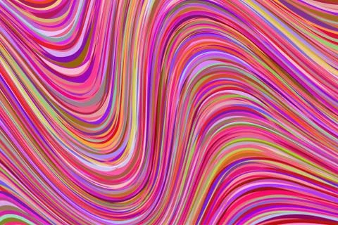 Wavy rainbow lines Stock Illustration