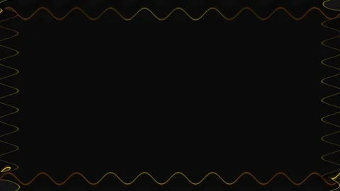 Wavy rectangular colorful neon glowing gold brown square frame, rectangular.. Stock Footage 270314538