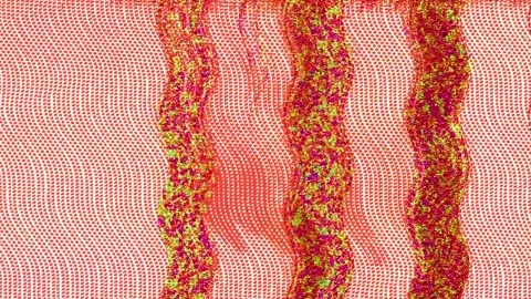 Wavy red dither glitch pattern overlay motion graphic asset Stock Footage 327304765