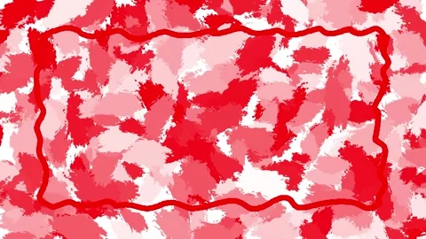 Wavy red line frame with an abstract brush stroke background, Energetic and.. Stock Footage 323571663
