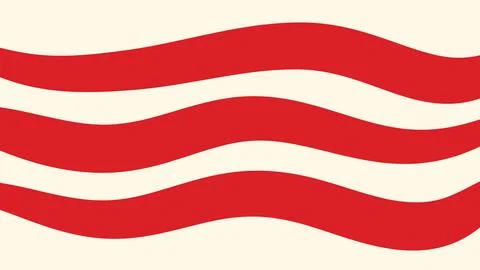 Wavy Red Stripes on Cream Background Stock Illustration